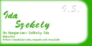 ida szekely business card